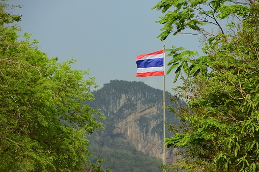 Just a shot of another flag, this one from Thailand at the Kaeng Krachan National Park.