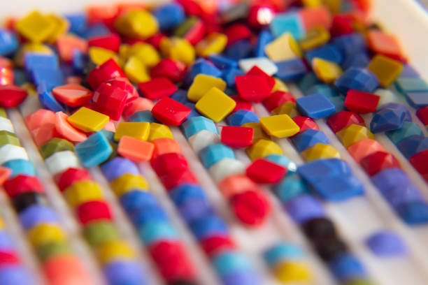 istock the background is multi-colored square elements of diamond mosaic. 1136204065