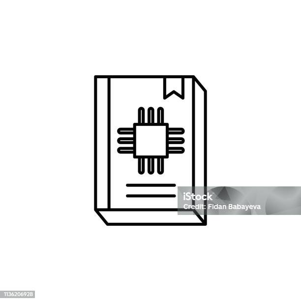 Robotics Guide Book Outline Icon Signs And Symbols Can Be Used For Web Logo Mobile App Ui Ux Stock Illustration - Download Image Now