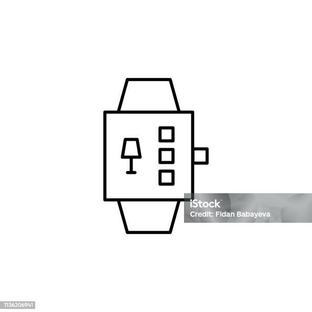 Robotics Smartwatch Outline Icon Signs And Symbols Can Be Used For Web Logo Mobile App Ui Ux Stock Illustration - Download Image Now