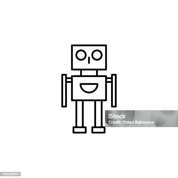 Robotics Cyborg Outline Icon Signs And Symbols Can Be Used For Web Logo Mobile App Ui Ux Stock Illustration - Download Image Now