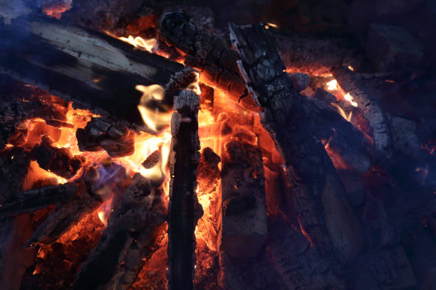 istock Burning firewood in furnace 1136216915