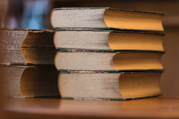 England London. old books in book shop close up