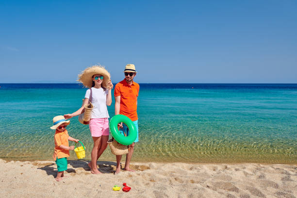 istock Family on beach in Greece 1136222269
