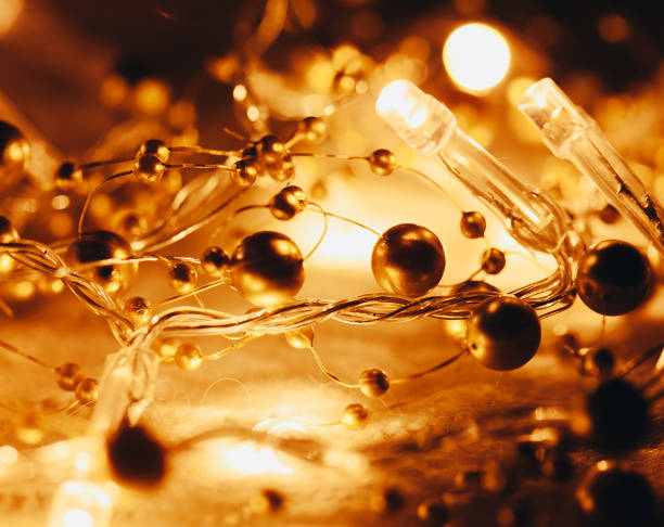 istock Christmas and New Year decorations, lights background 1136226714