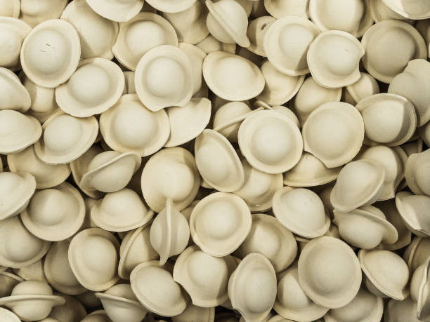 istock Frozen meat dumplings in the freezer in the store 1136230167