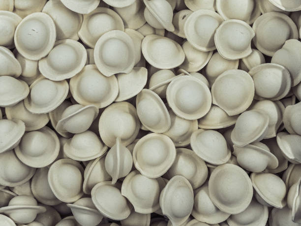 istock Frozen meat dumplings in the freezer in the store 1136230267
