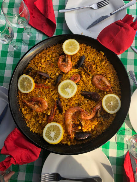 istock Seafood Paella in Paellera 1136231410