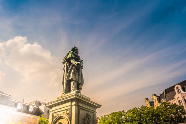Beethoven Monument in Bonn, Germany.It was unveiled on 12 August 1845 Beethoven Monument in Bonn, Germany.It was unveiled on 12 August 1845, in honour of the 75th anniversary of the composer's birth. ludwig van beethoven photos stock pictures, royalty-free photos & images