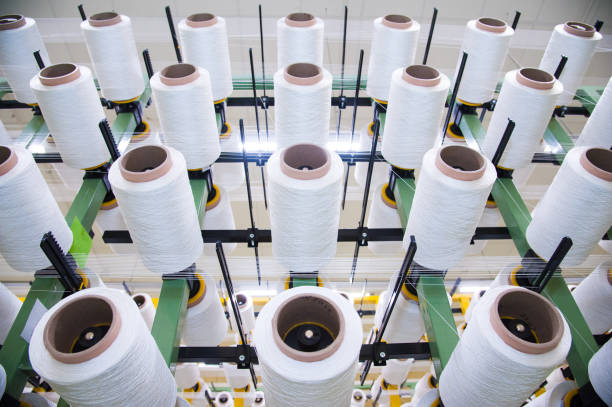 istock Industrial fabric production line 1136238063