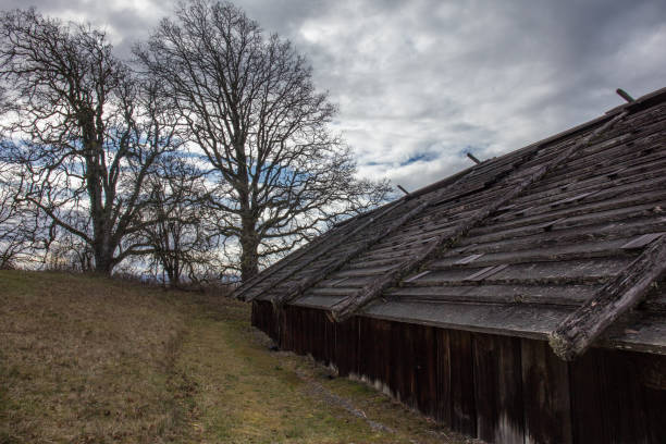 Old Mountain lodge in rural area, Kalnik mountain, Croatia