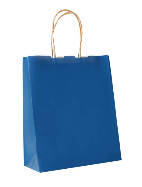 istock Blue shopping paper bag 1136240393