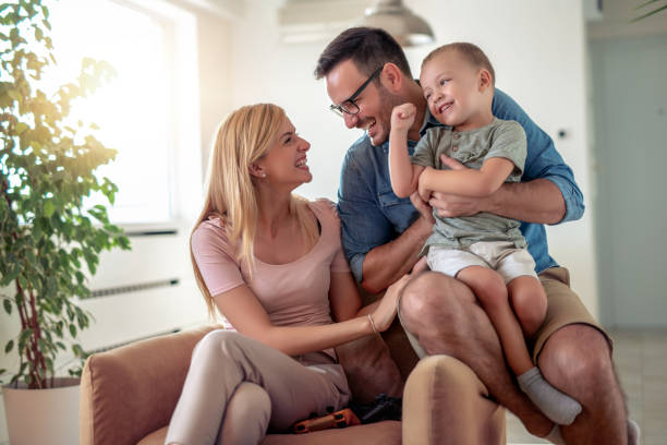istock Family spending free time at home 1136241483