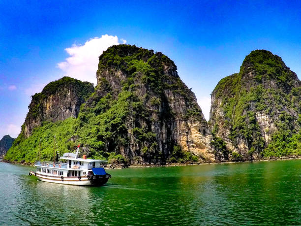 istock Boat rocks Vietnam 1136241676