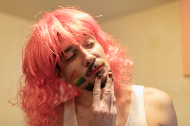 istock Transvestite Person at Home is Feeling Thoughtful 1136256015