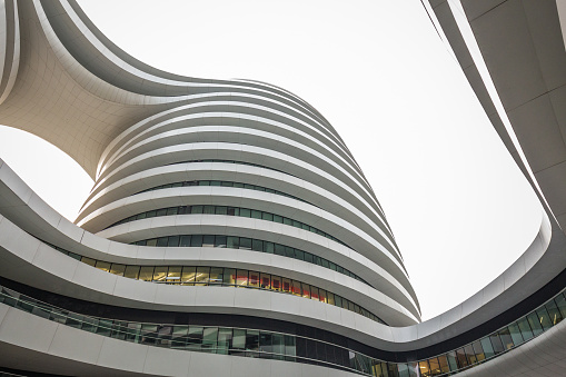 Beijing, China - May 16, 2016: Galaxy SOHO Building  by Zaha Hadid is a large commercial and office buildings, is Beijing's famous landmarks.