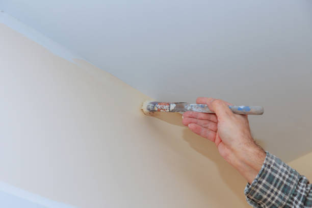 istock Worker painting house with walls and ceilings 1136261333