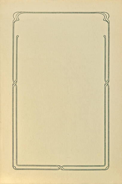 istock Blank Empty Beige Grunge Vintage Book Vignette Vertical Title Page Background Macro, Old Aged Weathered Letterpress Print Paper Sheet, Large Detailed Framed Grungy Engraving Closeup Copy Space, Black Engraved Retro Sepia Frame Relief Printing 1136267789
