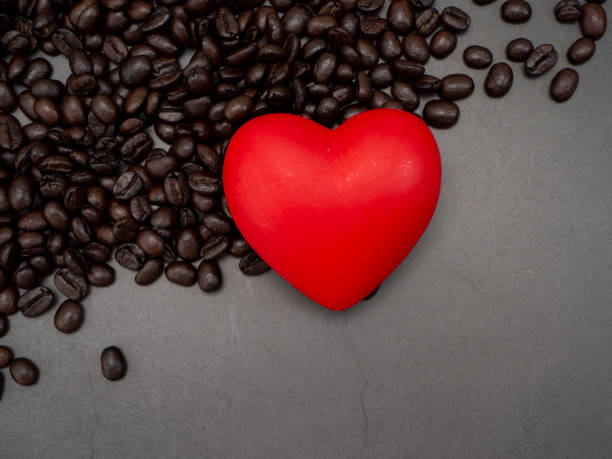 istock Red Love heart valentine's day banner coffee dark background 1136280202