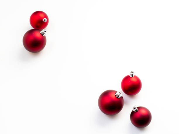 istock Red Christmas ornaments 2020 1136284483