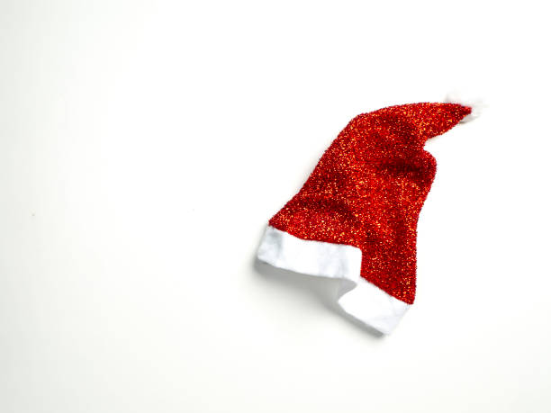 istock Single Santa Claus red hat on white background 1136285636