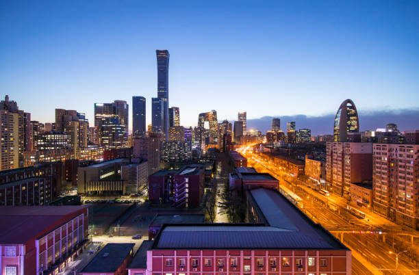 istock Beautiful skyline at sunset,Beijing,China 1136292185