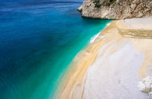 Kaputas Beach, Antalya City, Fethiye, Landscape - Scenery, Holiday - Event, Summer, Tourism, Tourist, Resort, Looking At View, Sunset, Beach, Sea, Travel Destinations, Bay of Water, Lagoon, Turkey - Middle East, Nature