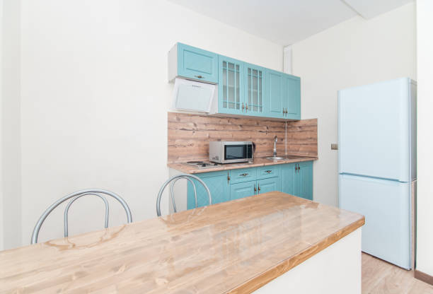 istock Photo of the light kitchen room 1136296802