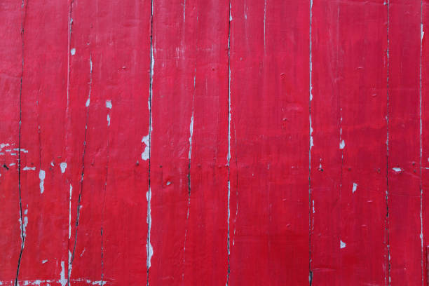 istock vintage retro wooden door store front. Home interior architectural design, plain tropical red painted textured wood panel board door wall in old traditional Asian house, Wallpaper, backdrop concept 1136297902