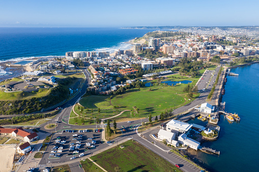 Newcastle CBD - NSW Australia - aerial view
