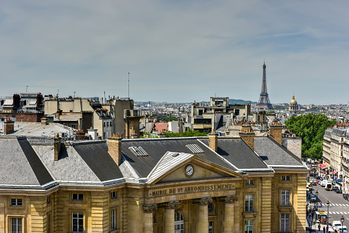 Was on top of the pantheon and was able to capture Paris cityscape.