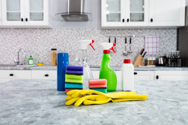istock Cleaning Supplies On The Kitchen Countertop 1136317135