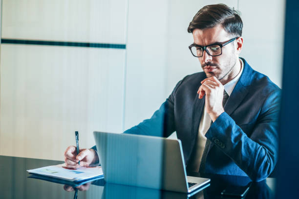 istock Businessman working in the office 1136317955