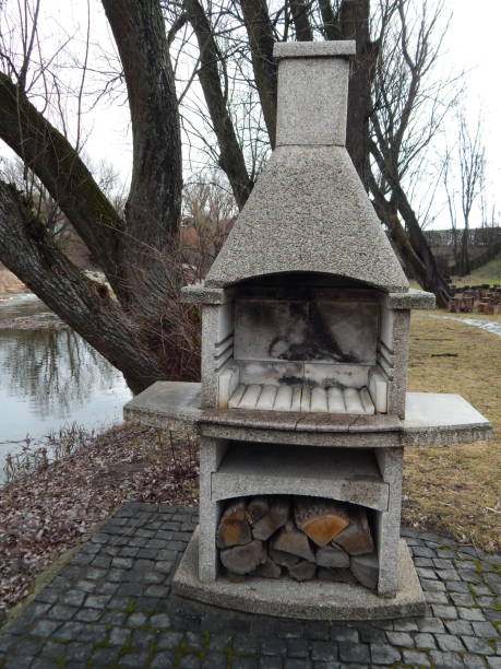 istock Stove and fireplace for breaking wood 1136320517