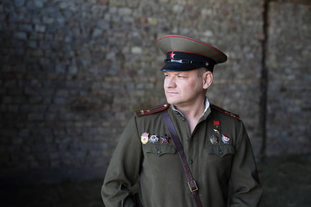 istock Officer of the Soviet army. 1136329788