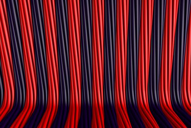 istock volumetric surfaces formed with extruded flower shape, fun concept - beautiful 3D Illustration of abstract background 1136330458
