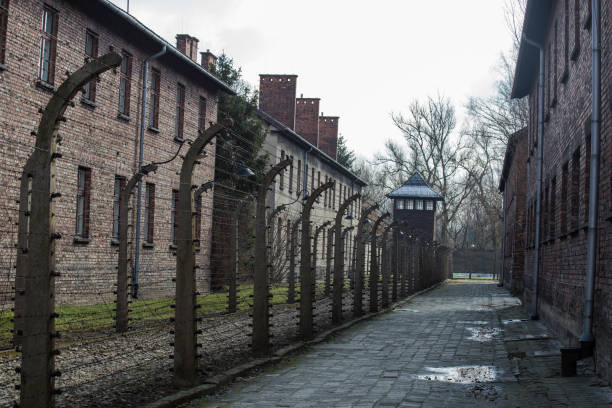 ポーランドのアウシュヴィッツのナチス強制収容所、3月12日2019 - arbeit ストックフォトと画像