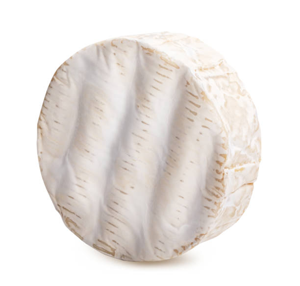 チーズ・ブリー (カマンベール) 白い背景に分離 - brie ストックフォトと画像