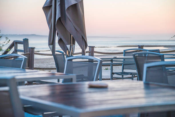 istock Beach holidays concept. Beautiful sunset on the atlantic ocean. 1136339337