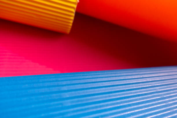 istock Texture of multicolored cardboard and paper background. 1136340468