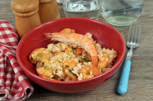 istock Plate of shrimp risotto 1136340529
