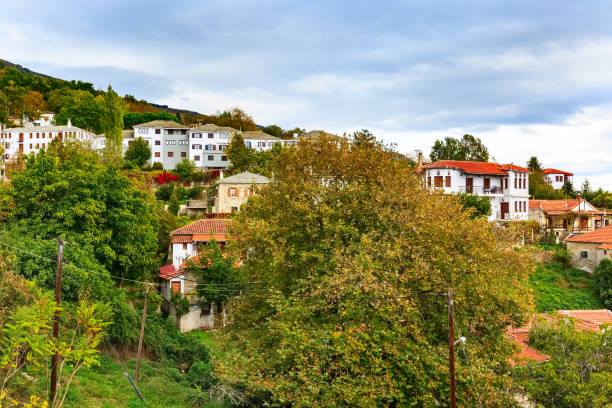 istock mountain village aerial view, Pelion, Greece 1136346165