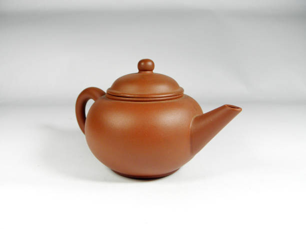 istock Chinese teapot isolated on a white background 1136349436