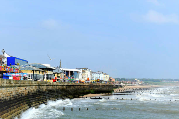 Bridlington, Yorkshire, UK. May 11, 2016.  Holidaymakers enjoying the North shore seafront and promenade at Bridlington in Yorkshire, UK.