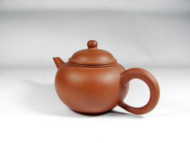istock Chinese teapot isolated on a white background 1136357297