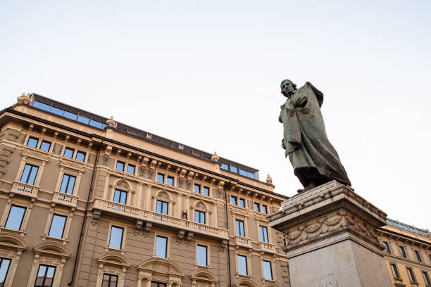 istock Monument to Giuseppe Parini in Milan in evening 1136358766