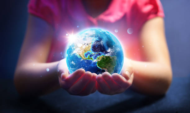 Child Hold World - Earth Day Concept