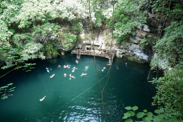 istock Natural Sinkhole at Yucatan 1136365778