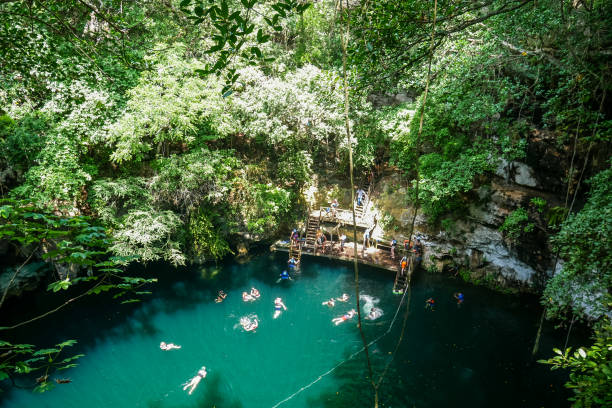 istock Natural Sinkhole at Yucatan 1136365876