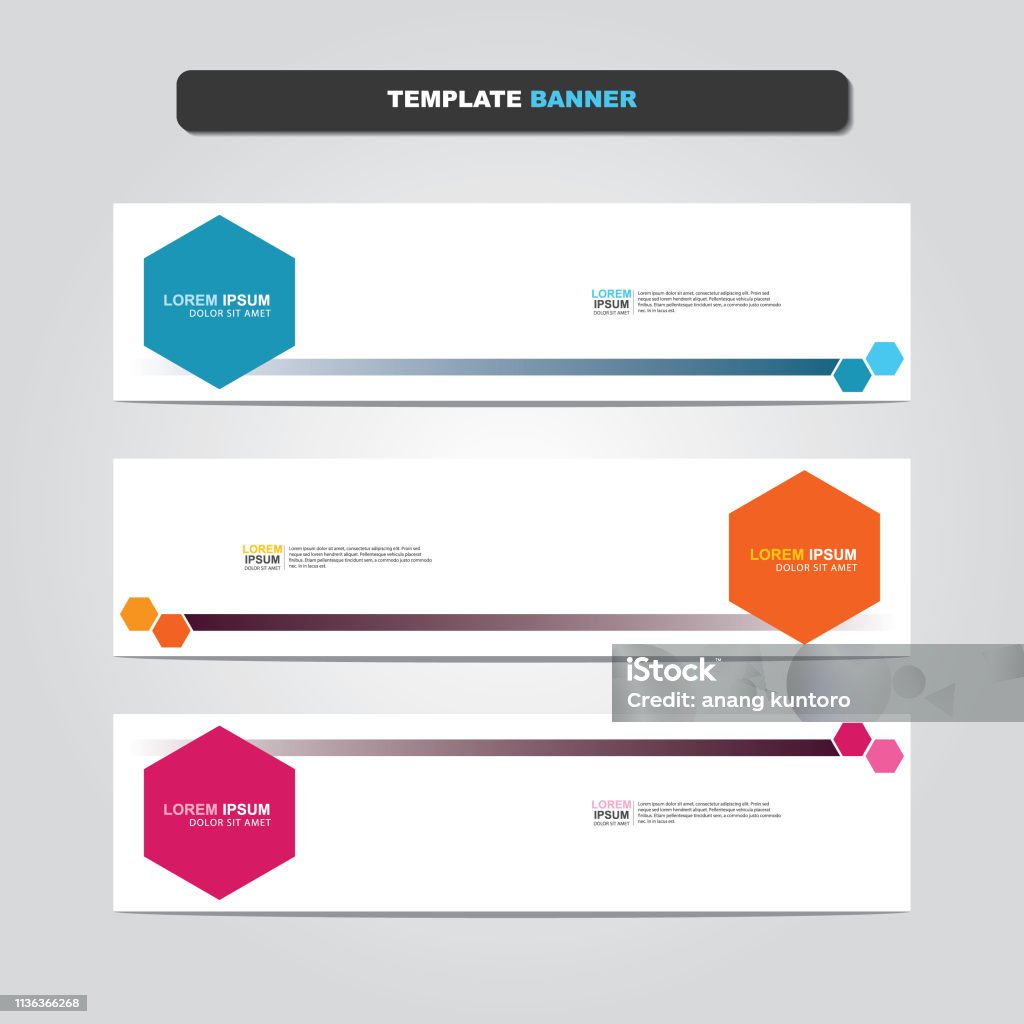 Vector Abstract Web Banner Design Template Stock Illustration ...